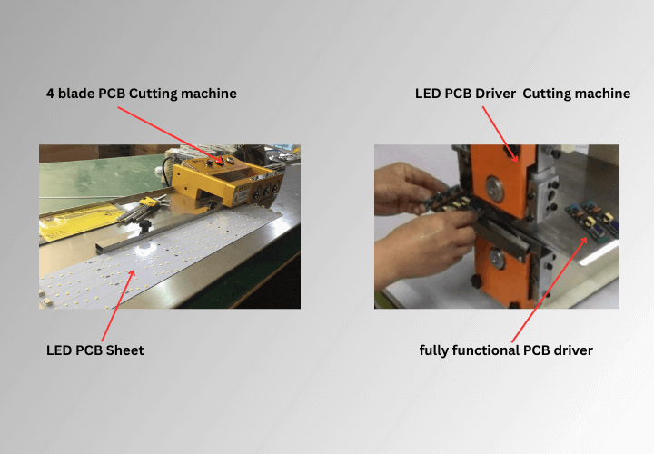 difference between pcb cutting machine and led driver separator